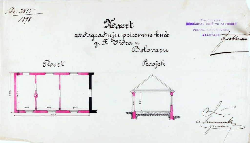 1898. kuća F. Vidra u Bjelovaru, inv. br. 2815