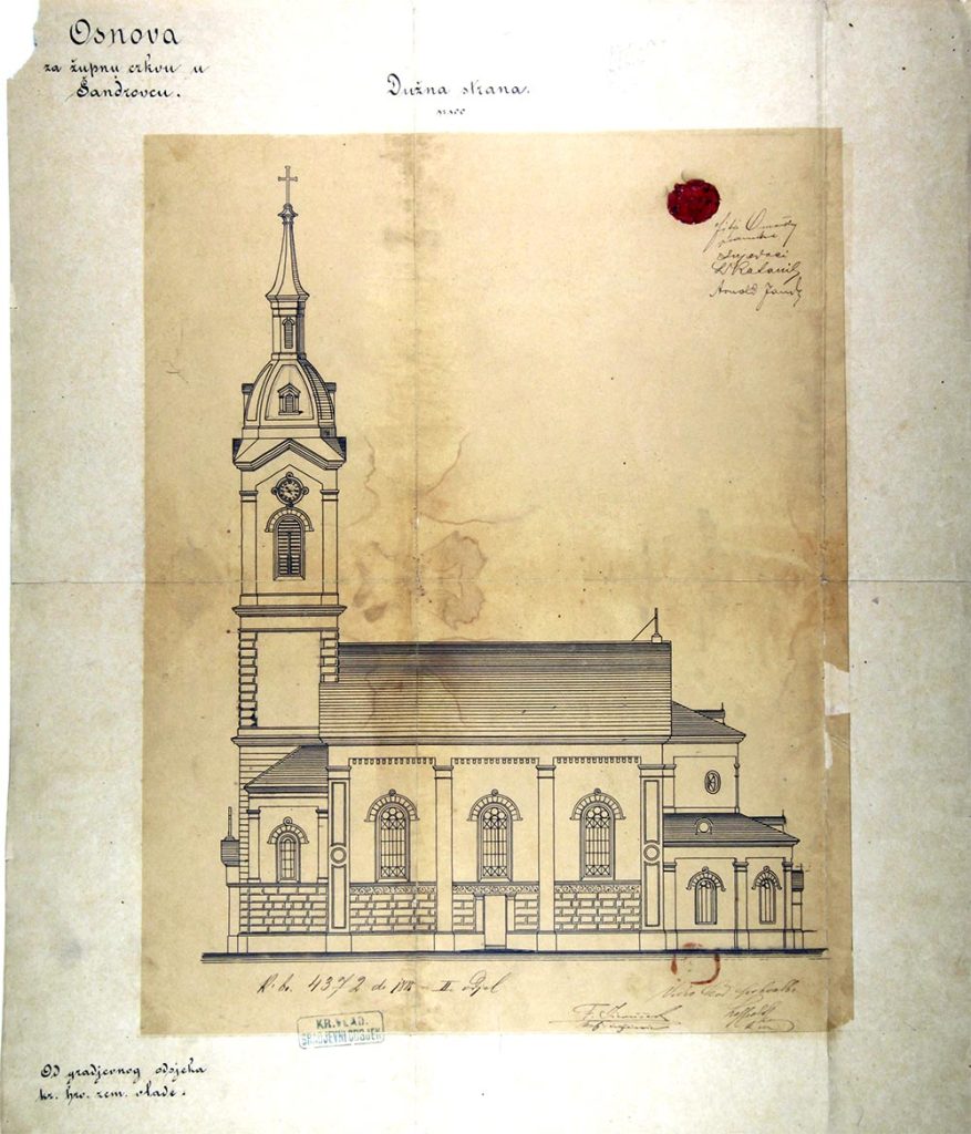 Šandrovac - župna crkva 1880. do 1887. inv. br. B34