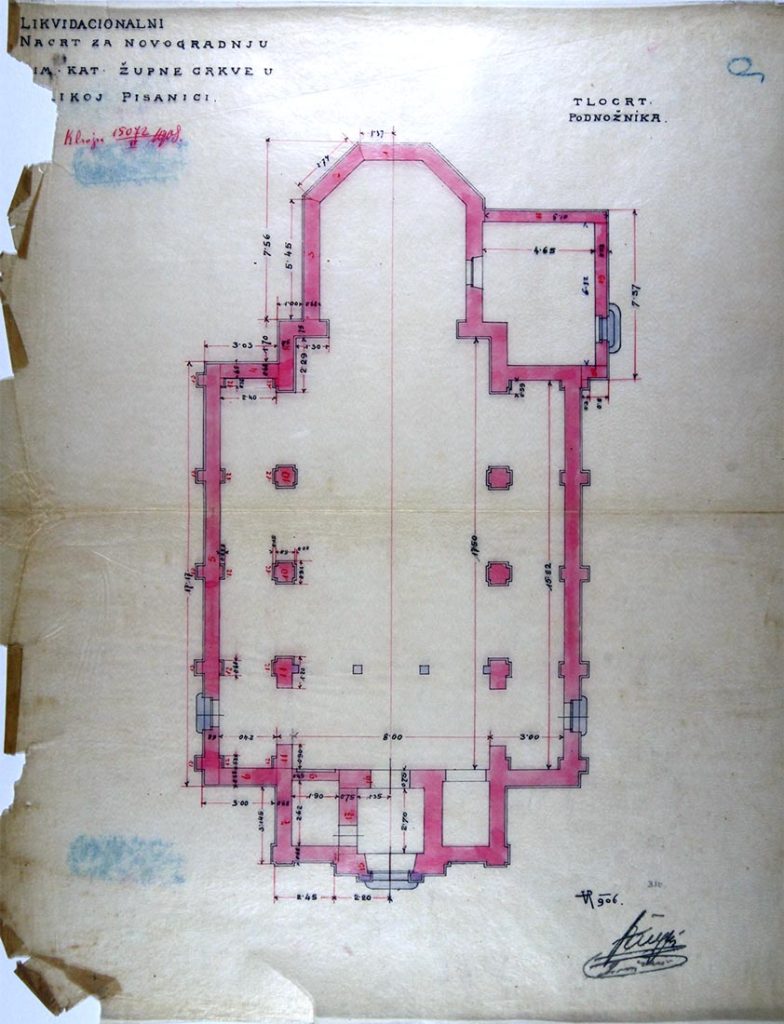 Velika Pisanica - župna crkva 1905 do 1908. inv. br. B36