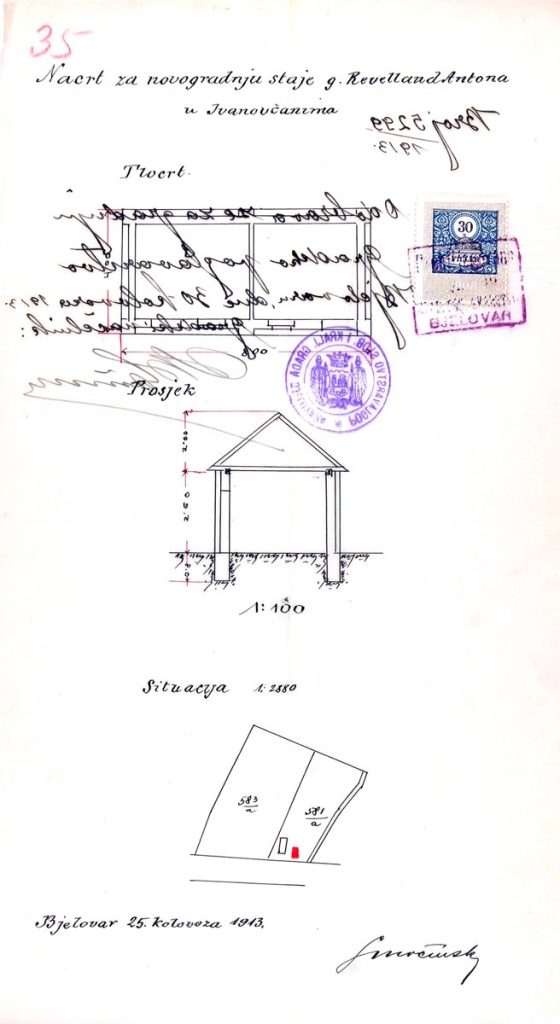 1913. staja Antona Revallanda u Bjelovaru (Ivanovčani), inv. br. 5299
