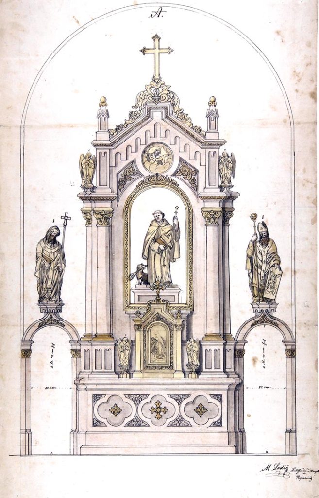 Donji Mosti - unutrašnjost župne crkve 1885. inv. br. B9