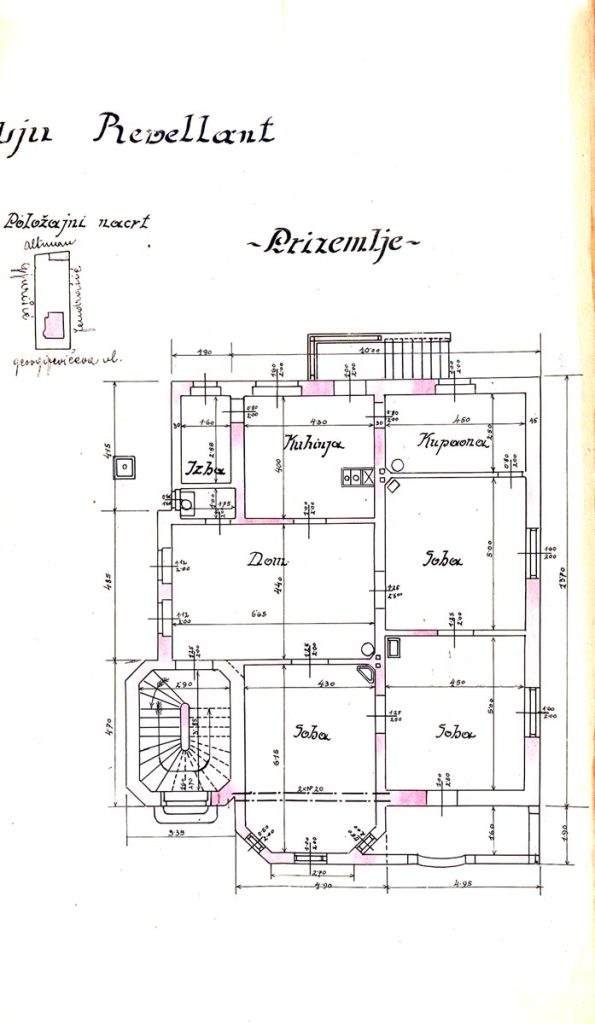 1921. ljetnikovac Franje i Rozalije Revellant, današnja Masarykova ulica, inv. br. 4255