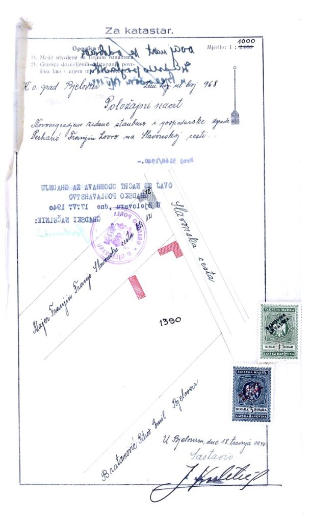 1940. kuća i gospodarske zgrade Lovre Perharića na Slavonskoj cesti, inv. br. 5168 (1)